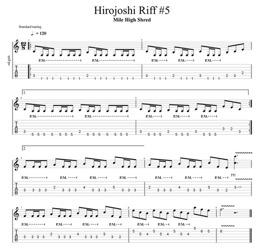 Hirojoshi Hirajoshi Guitar Riff Japanese Scale