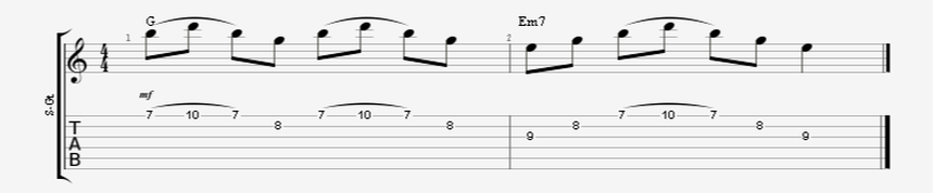 2 and 3 string sweep picking arpeggios