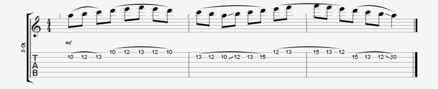 short legato guitar exercise