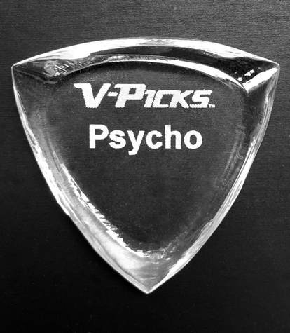 Psycho Guitar Pick Closeup