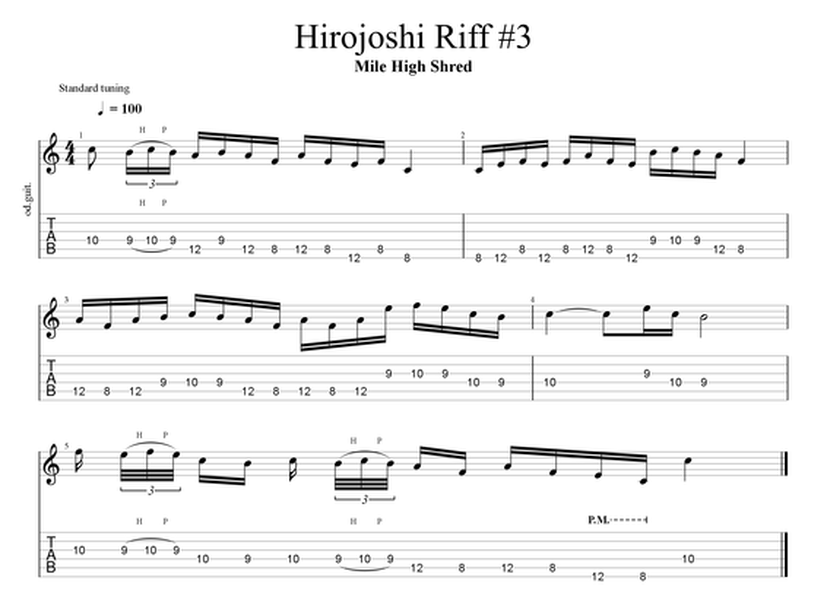 Hirojoshi Hirajoshi Guitar Riff Japanese Scale