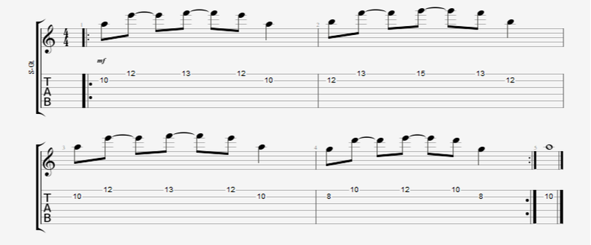 guitar 8th note picking pattern