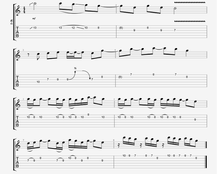 Guitar Solo Examples in A Minor