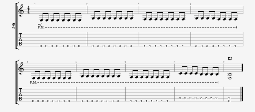 Single Note Alternate Picking Palm-Mute Guitar Exercise